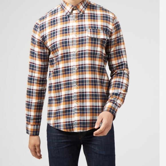Ben Sherman Original Multicolor Plaid Button Down Shirt size medium - Picture 1 of 4